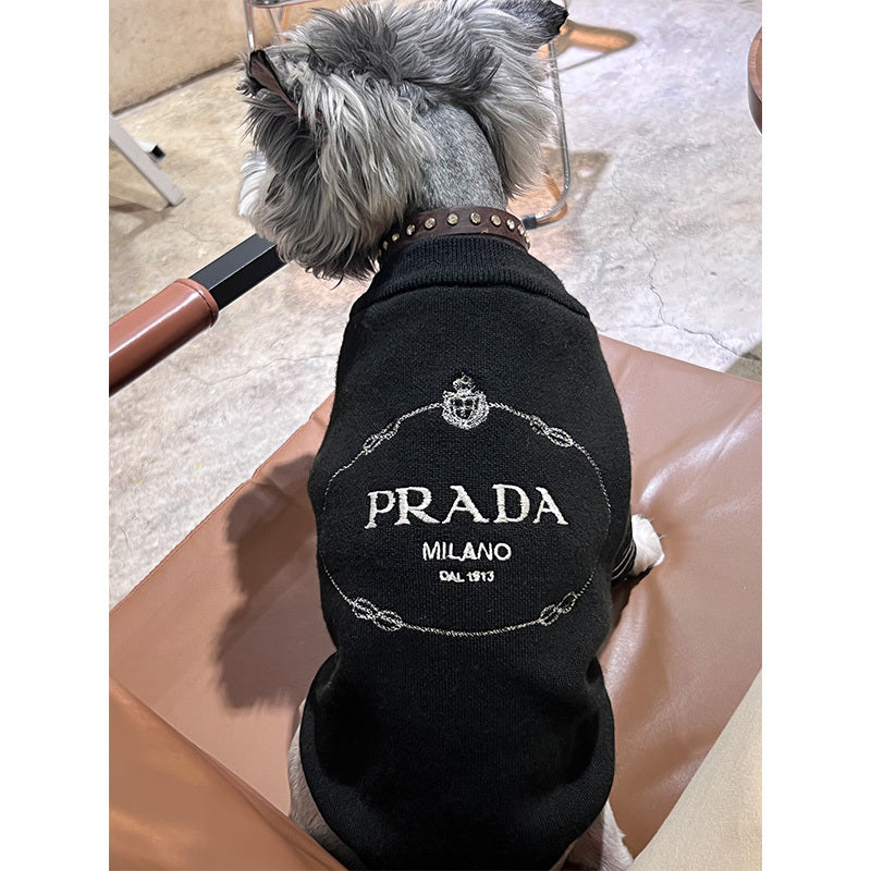P brand embroidered sweater