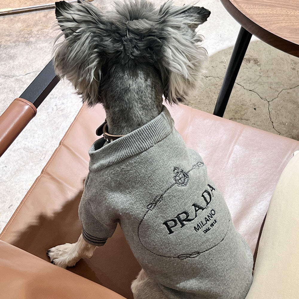 P brand embroidered sweater