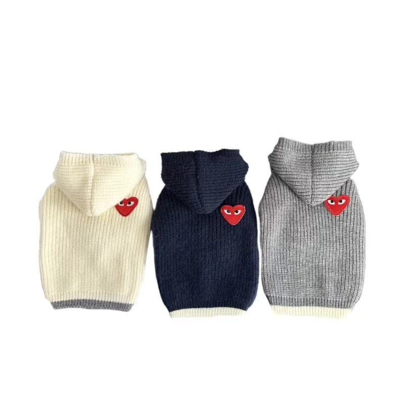 Heart Pattern Sweater in Three Colors