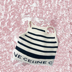 C-letter spaghetti strap T-shirt