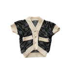 Black GG cardigan sweater