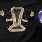 Black GG cardigan sweater