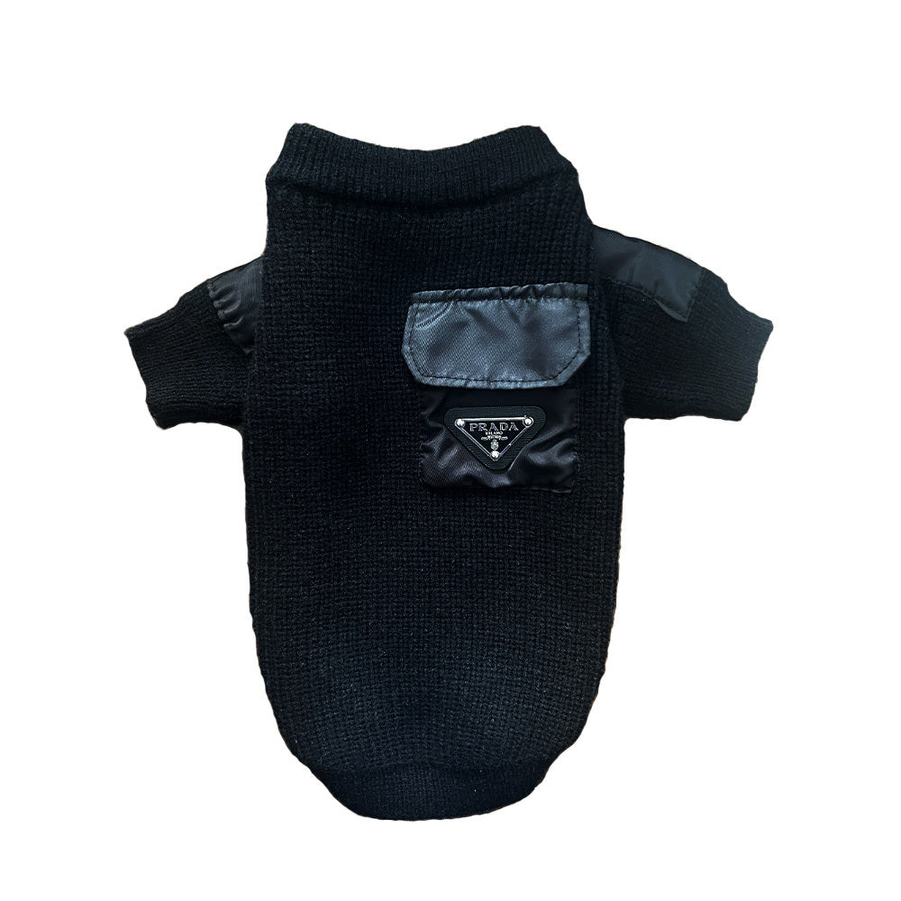 Black sweater with a P on it