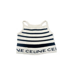 C-letter spaghetti strap T-shirt