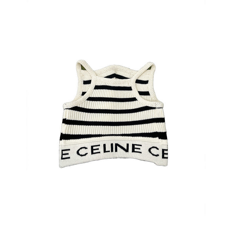 C-letter spaghetti strap T-shirt