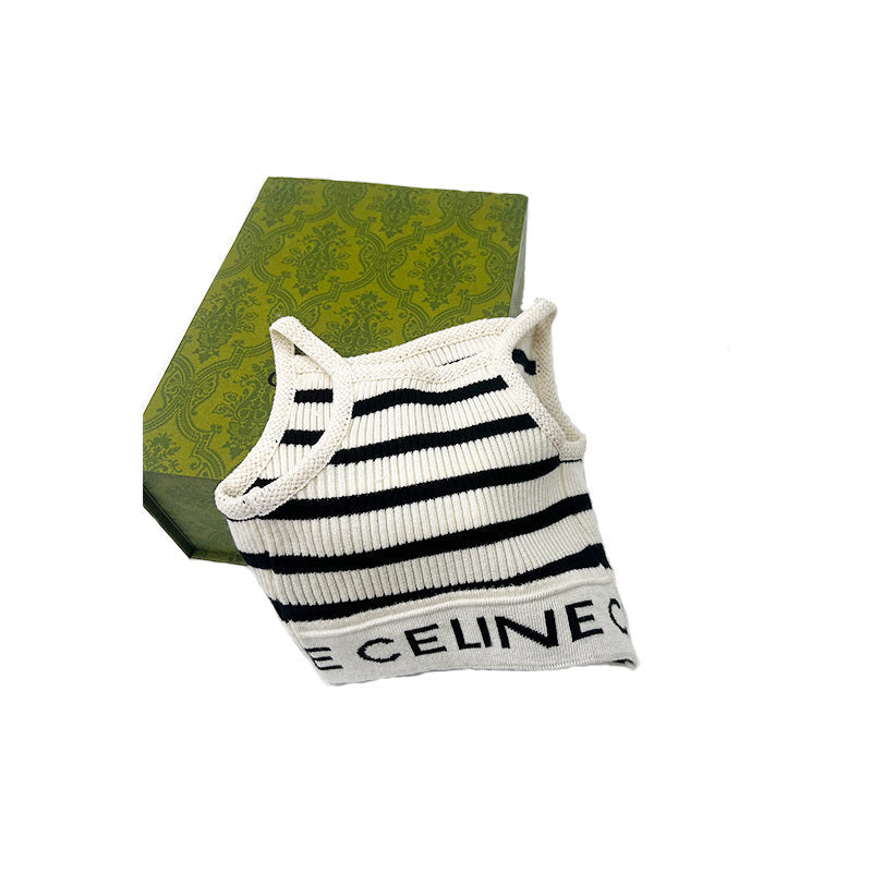 C-letter spaghetti strap T-shirt