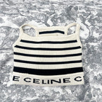 C-letter spaghetti strap T-shirt