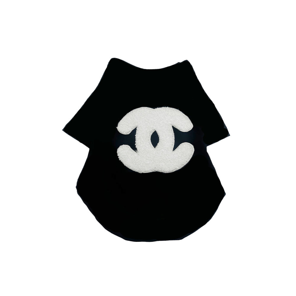 Little Chanel Appliqué Dog T-Shirt