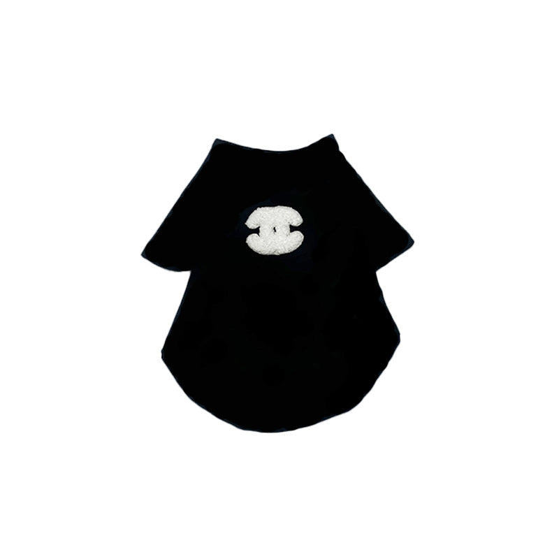 Little Chanel Appliqué Dog T-Shirt