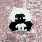 Little Chanel Appliqué Dog T-Shirt