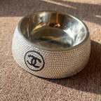 Small perfume rhinestone dog bowl