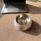 Small perfume rhinestone dog bowl