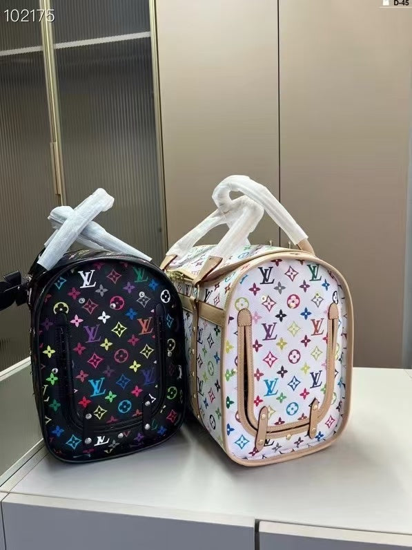 Lao Hua Black and White Color Pet Air Carrier bag