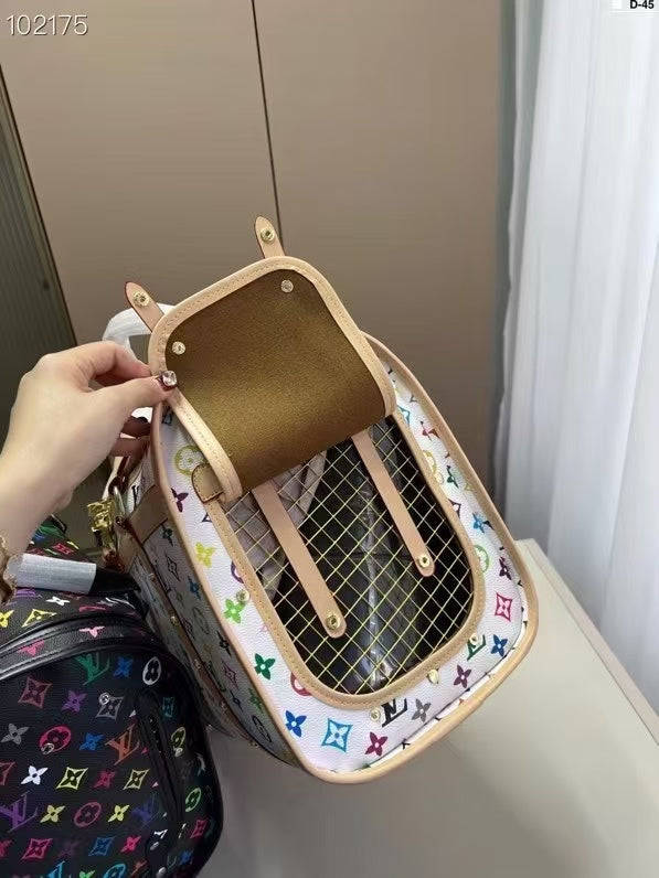 Lao Hua Black and White Color Pet Air Carrier bag