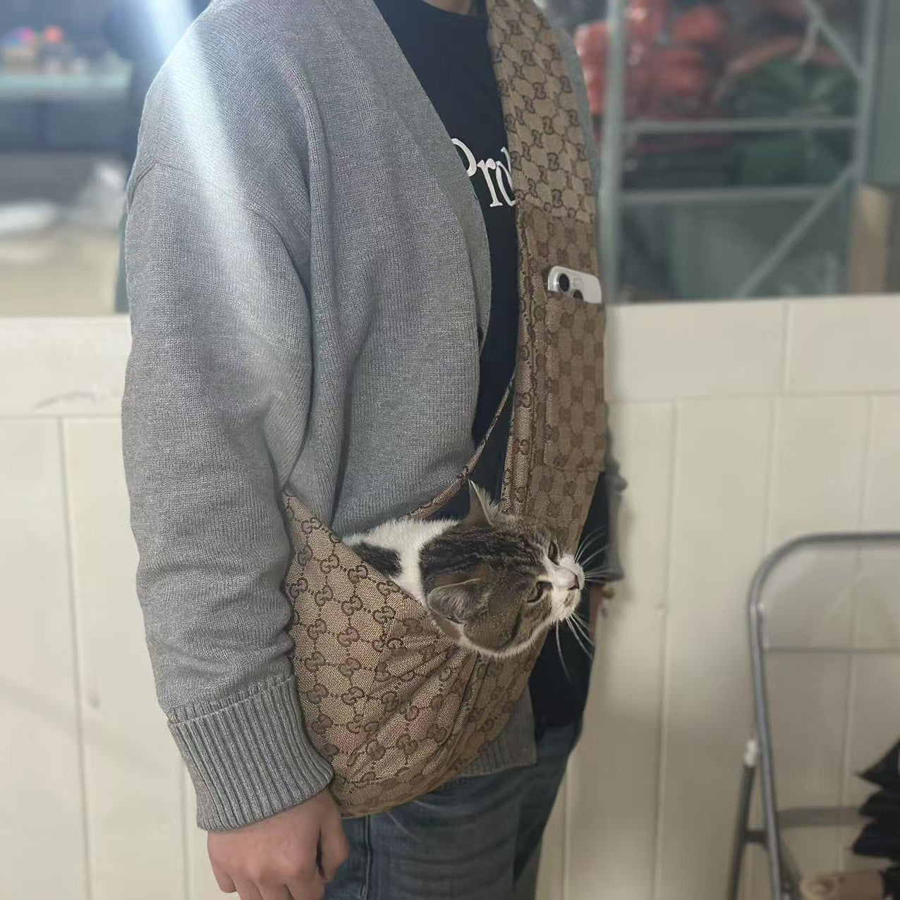 Presbyopic Glasses Brown Carrying Case