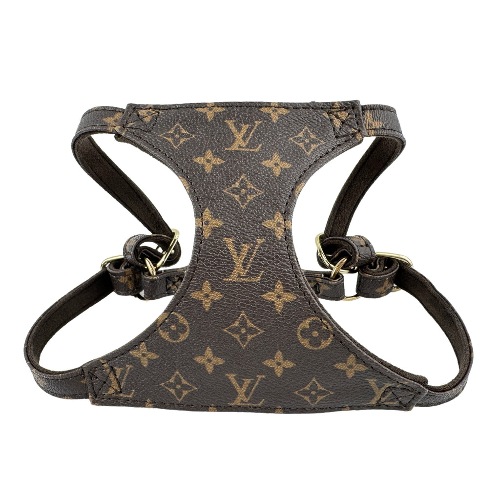 L presbyopic leather dog harness