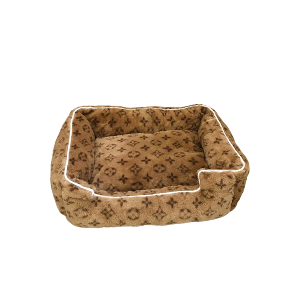L plush dog bed