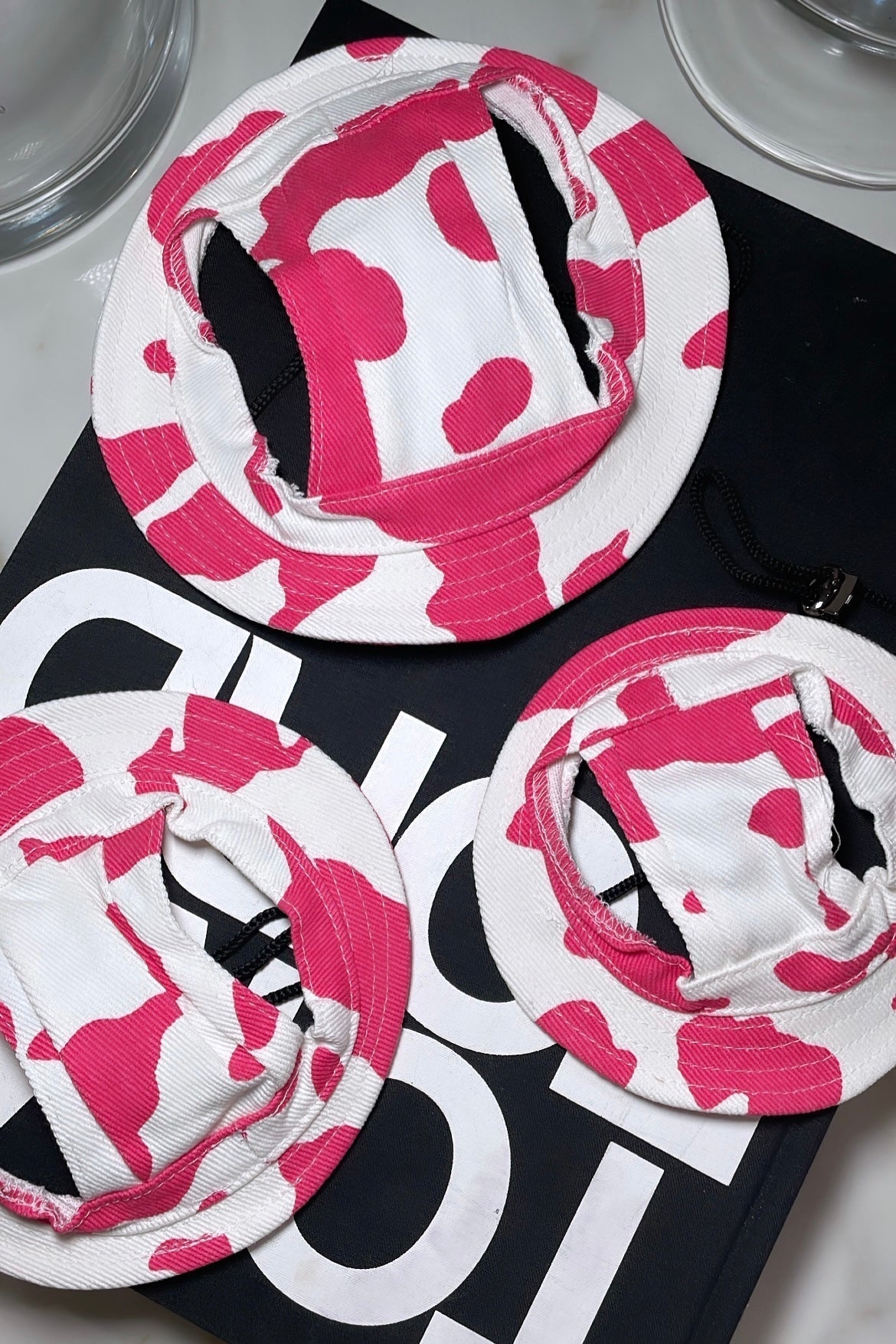 Stylish Cow Print Dog Bucket Hat