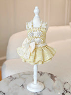 Spring Fling Queen Dress – Yellow Tweed Dog Dress