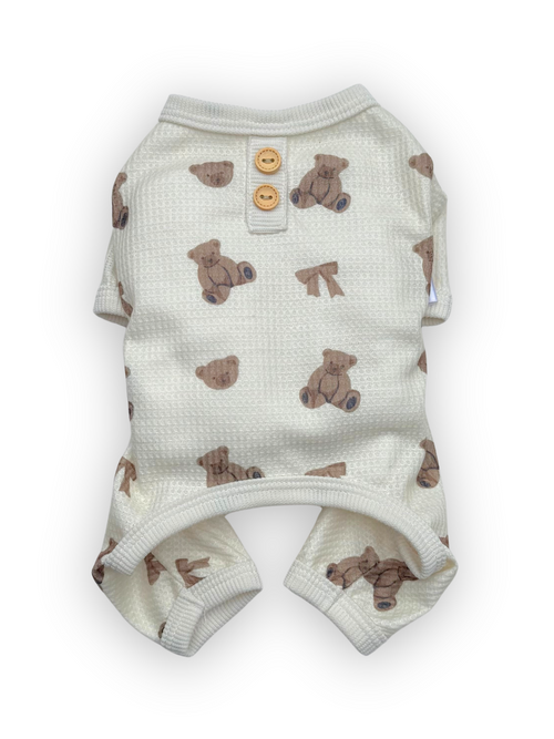 Beary Sweet Waffle Pajama Onesie