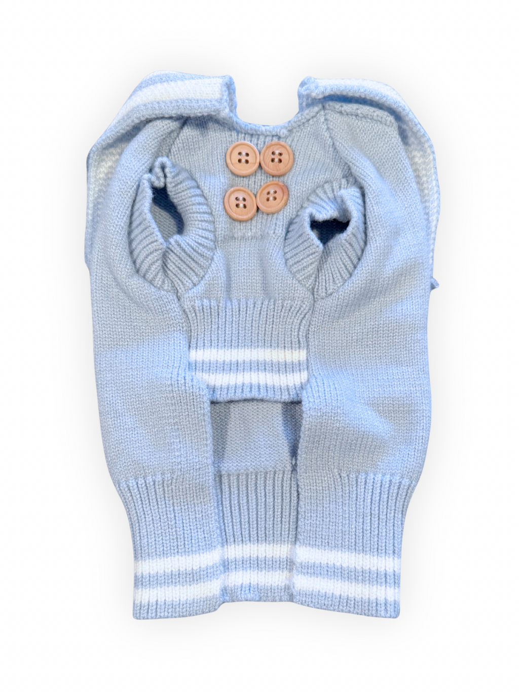 Babe Knit Top Dog Shirt with Button Detail