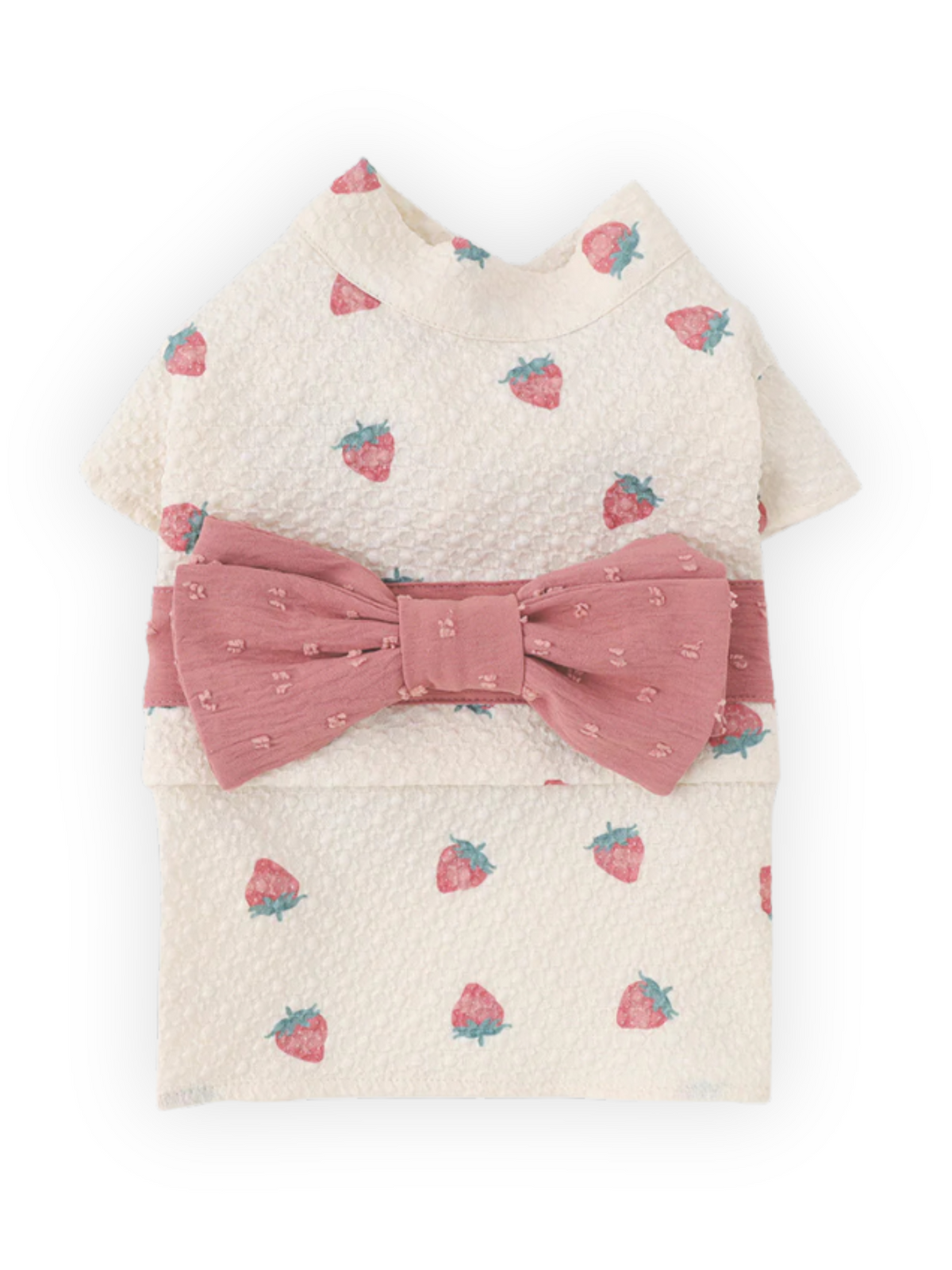 Berry Me in Bows – Strawberry Kimono Dog Dress