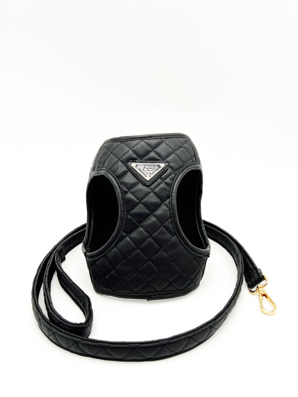 P Black Leather Chest Harness 040