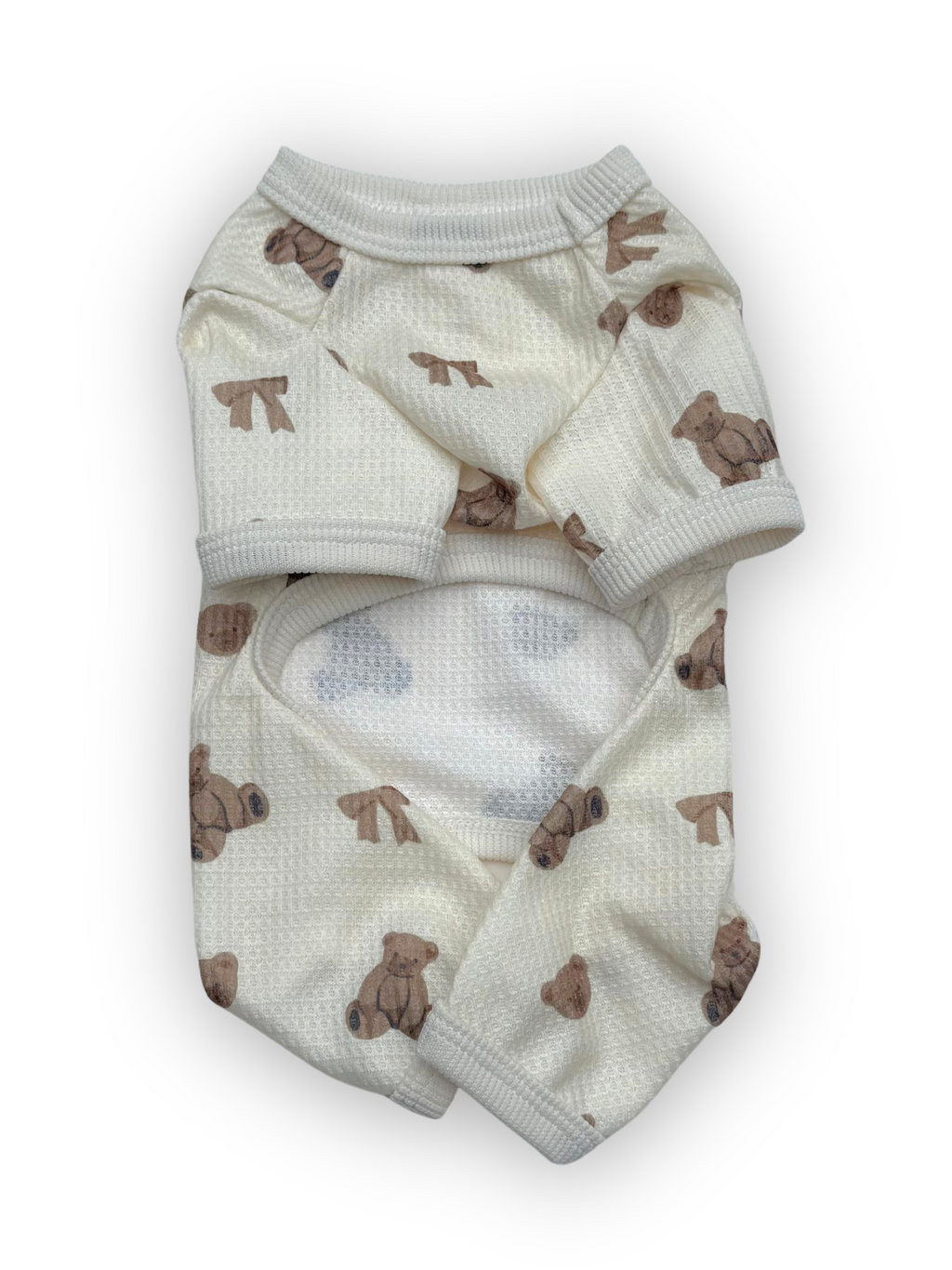 Beary Sweet Waffle Pajama Onesie Rompers