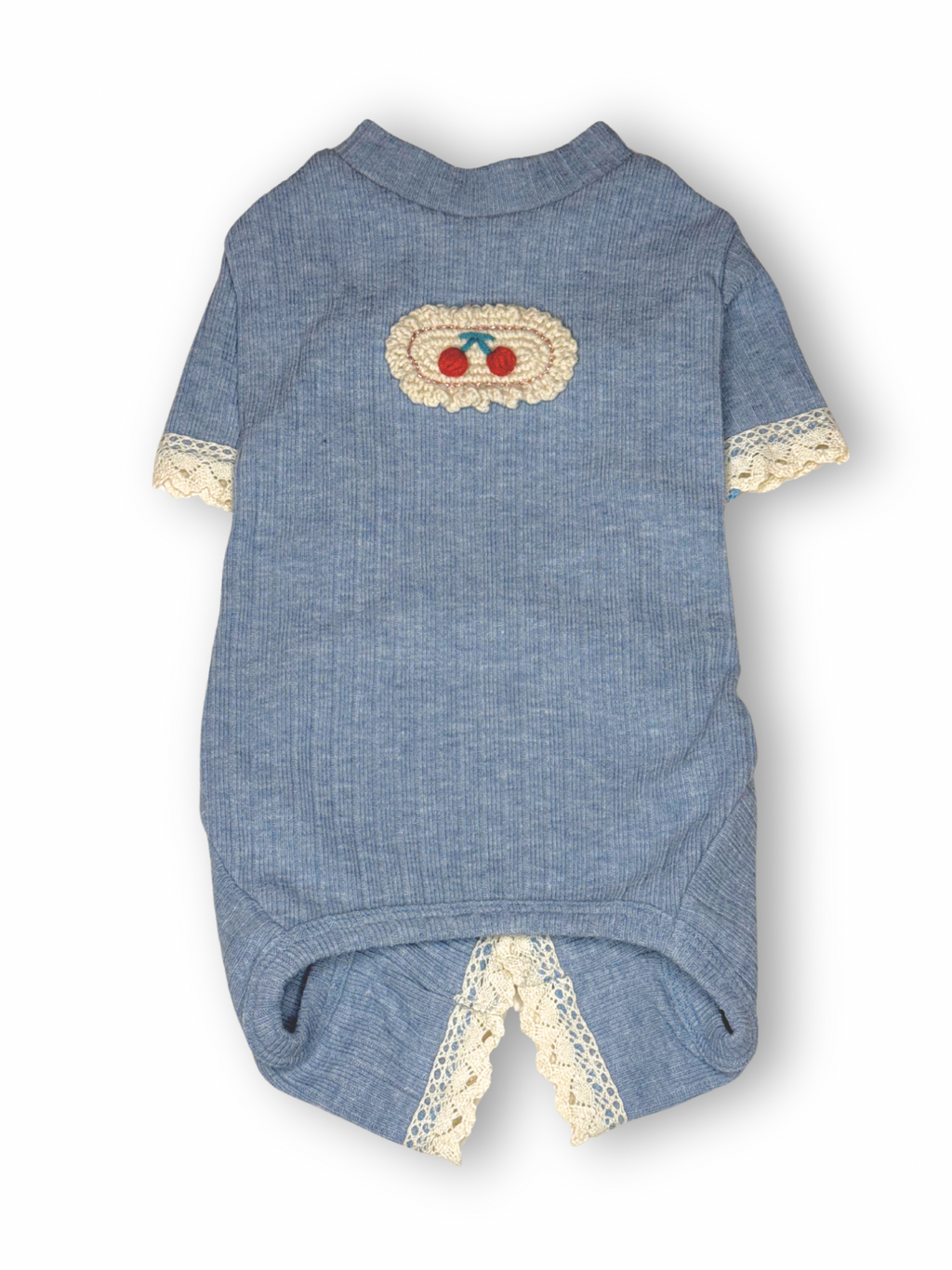 Sweet Cherry Ribbed Bodysuit Rompers