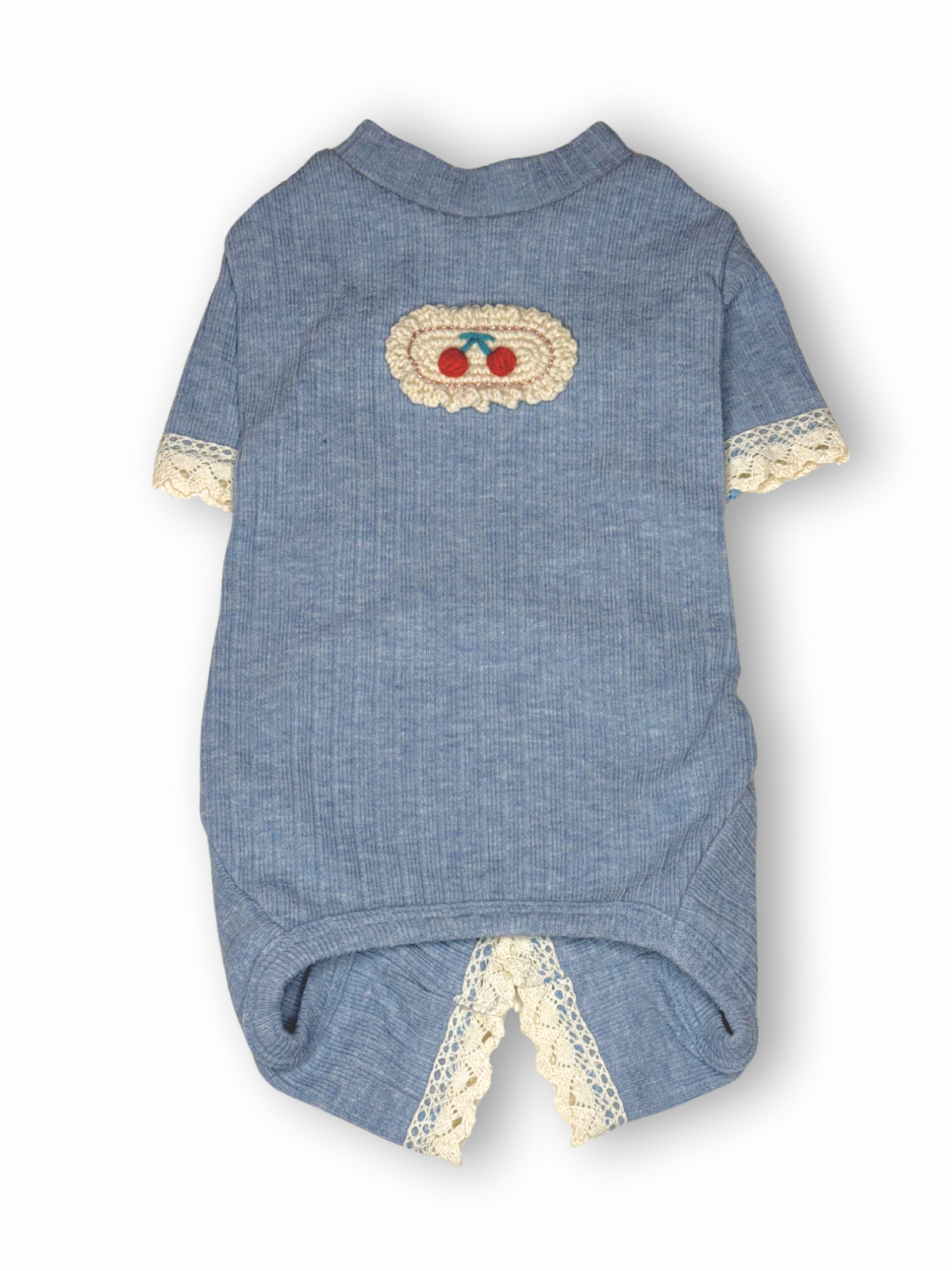 Sweet Cherry Ribbed Bodysuit Rompers