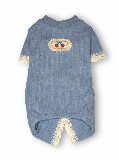 Sweet Cherry Ribbed Bodysuit Rompers