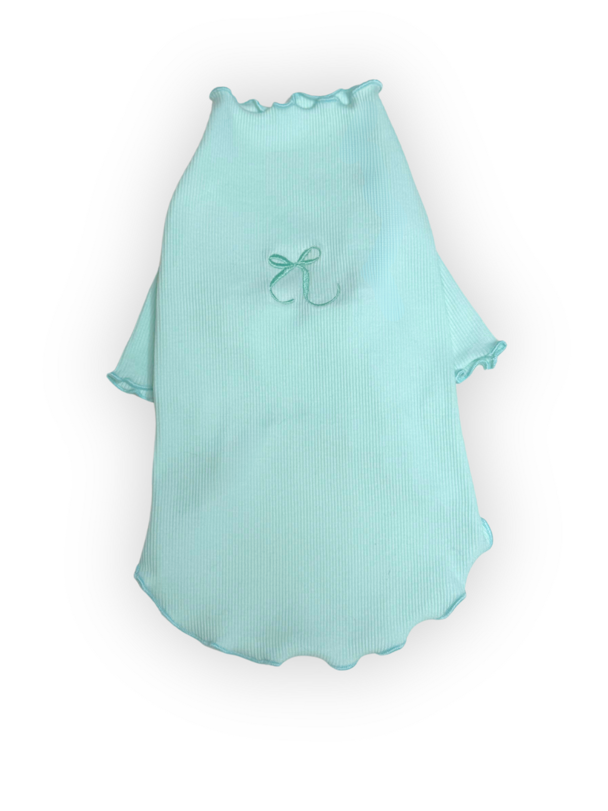 Embroidered Bow Rib Top