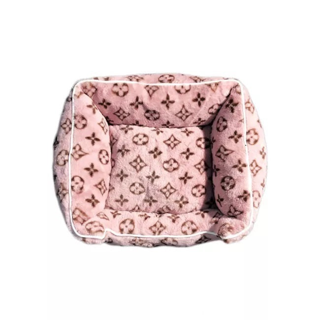 L plush dog bed