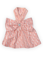 Belle Amour Dress – Pink with Oversized Bow & Gem
