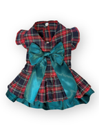 Park Avenue Plaid Dress - Blue